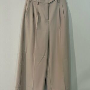 Nordstrom Tan Straight Leg Pants with High-Waisted Design